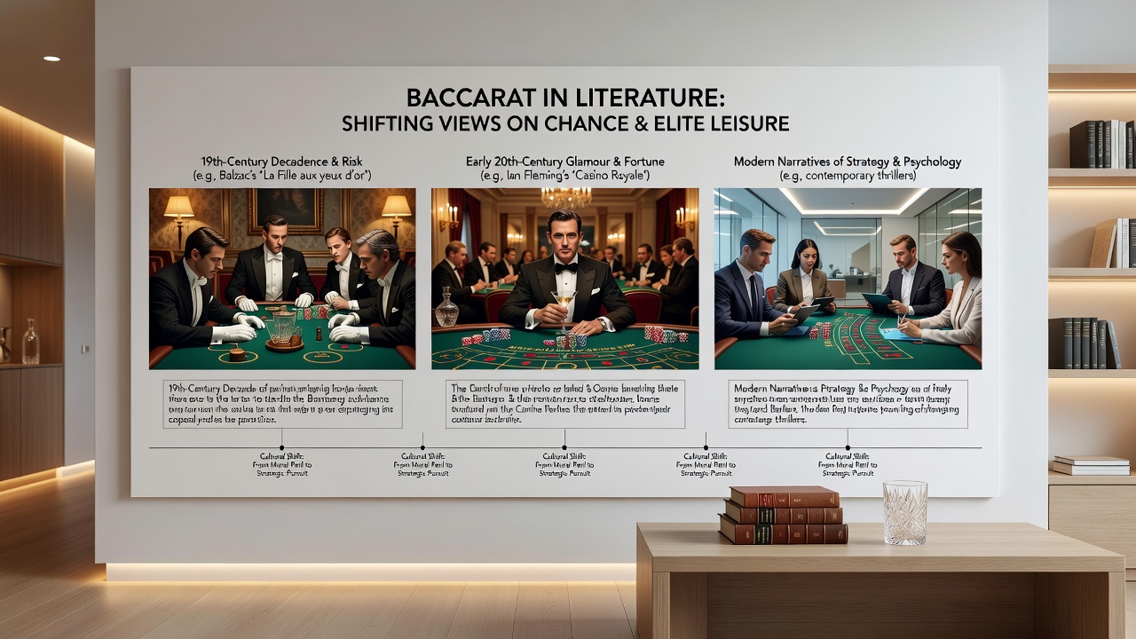 Szene aus einem klassischen Roman mit Baccarat-Spielern in einem luxuriösen Casino-Setting des frühen 20. Jahrhunderts