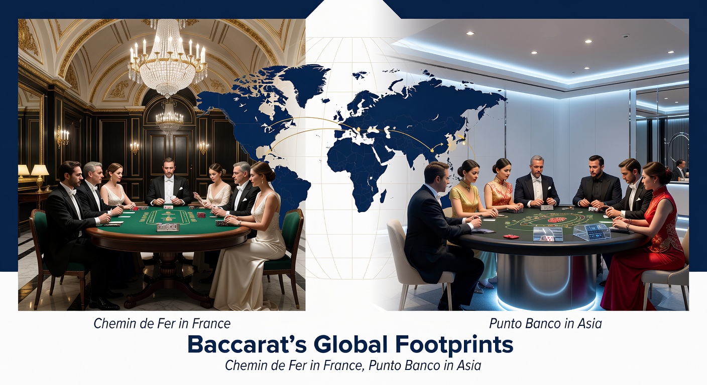 Ein lebhafter Punto-Banco-Tisch in einem asiatischen Mega-Casino mit Highrollern und opulentem Dekor