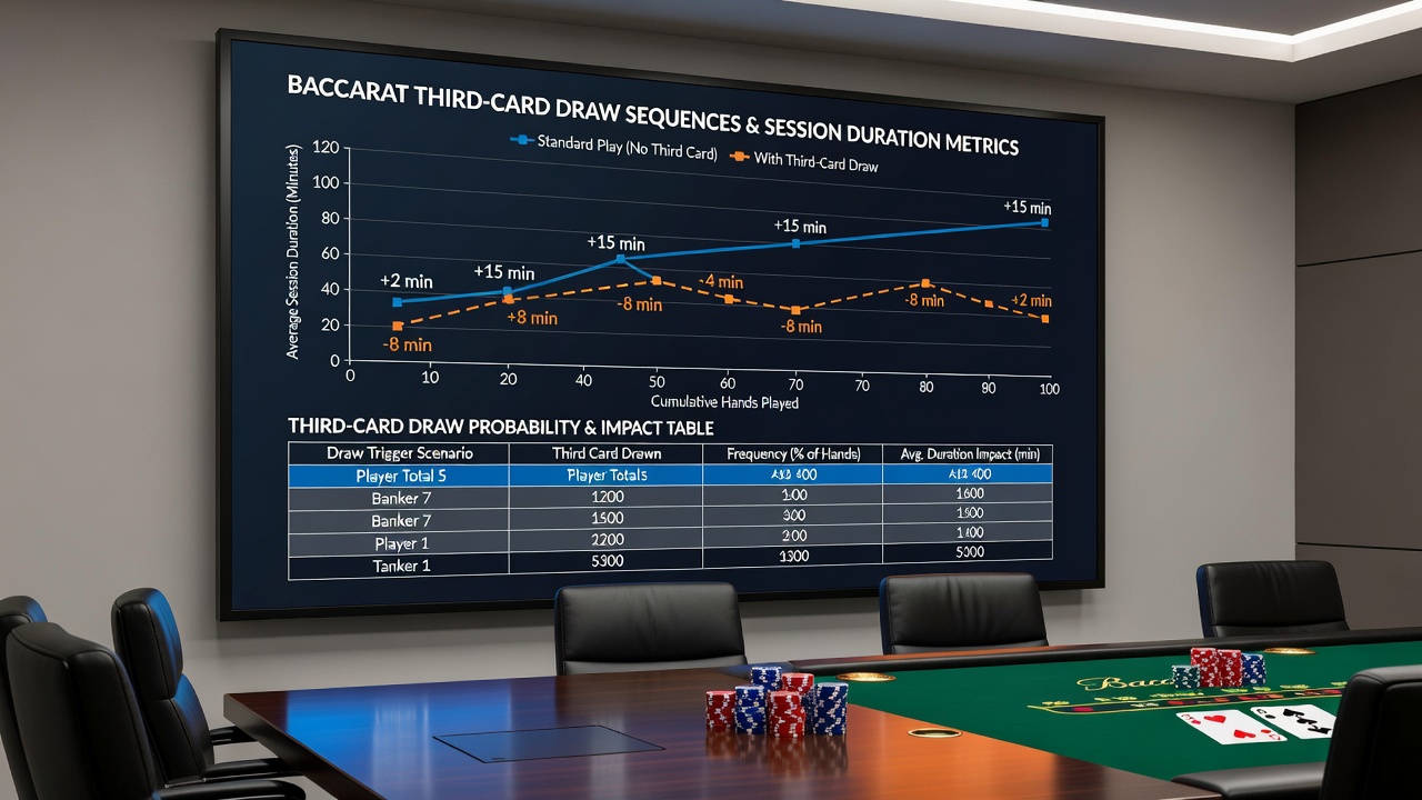 Vergleich von Baccarat-Tischen mit unterschiedlichen Deck-Anzahlen und Aufzeichnung von Sitzungsdauern