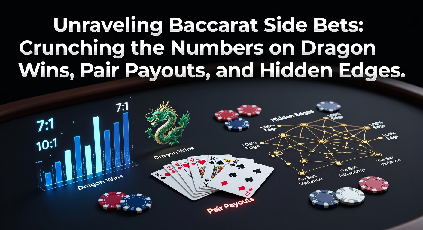 Grafik mit Baccarat-Tisch und Hervorhebung von Nebenwetten wie Dragon Bonus und Pairs, die typischen Auszahlungsstrukturen zeigen